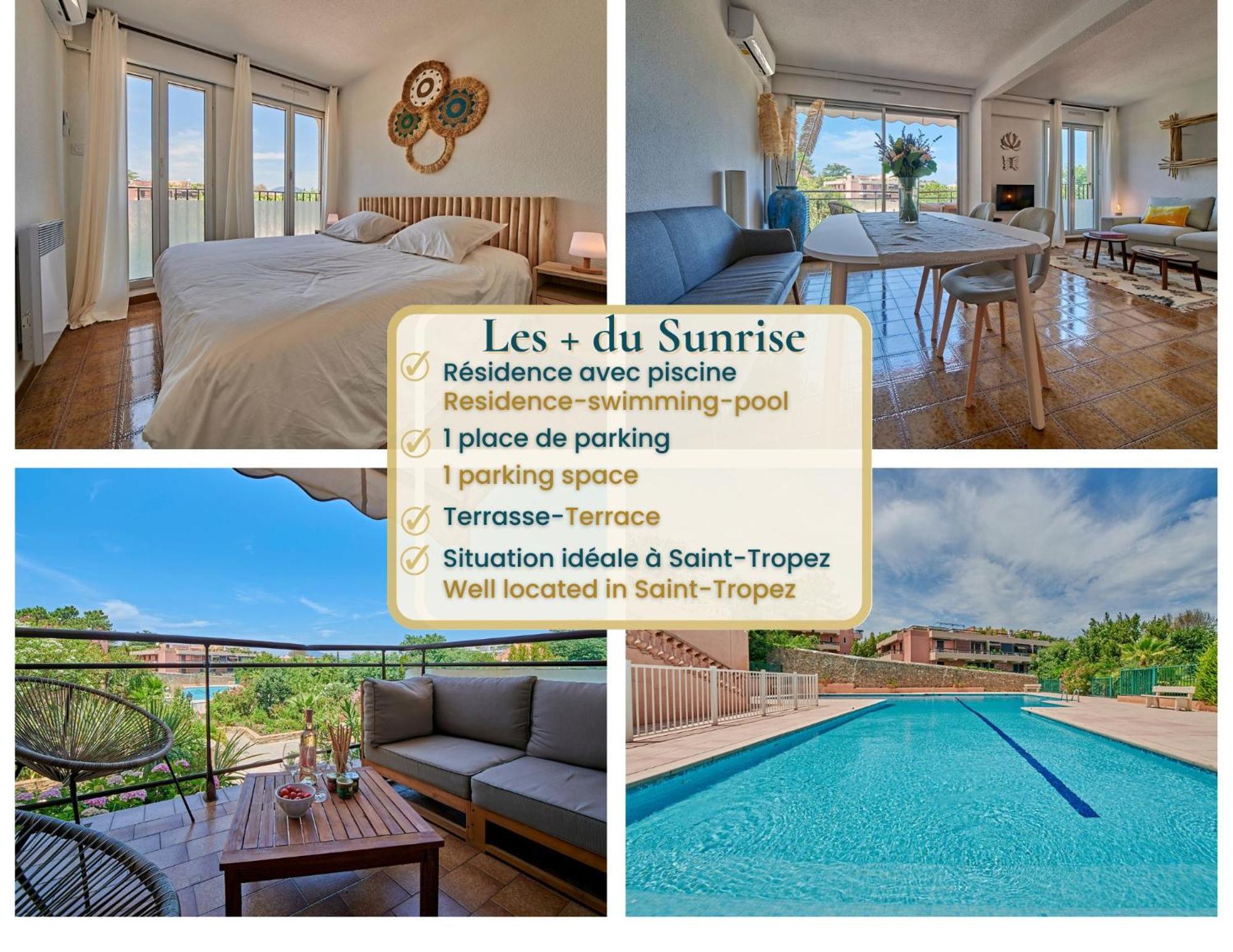 Sunrise -Swimming-Pool-Saint-Tropez Center-Parking Lejlighed Eksteriør billede